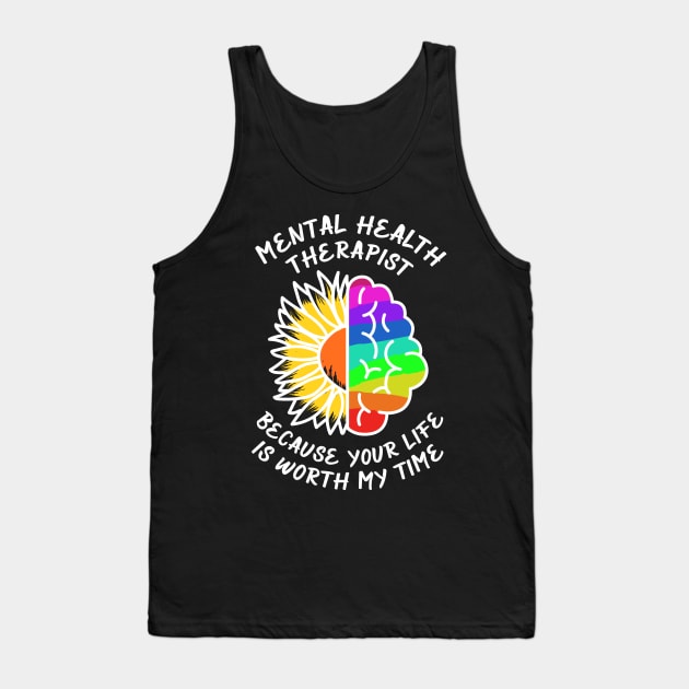 Mental Health Awareness Therapist Tank Top by TheBestHumorApparel